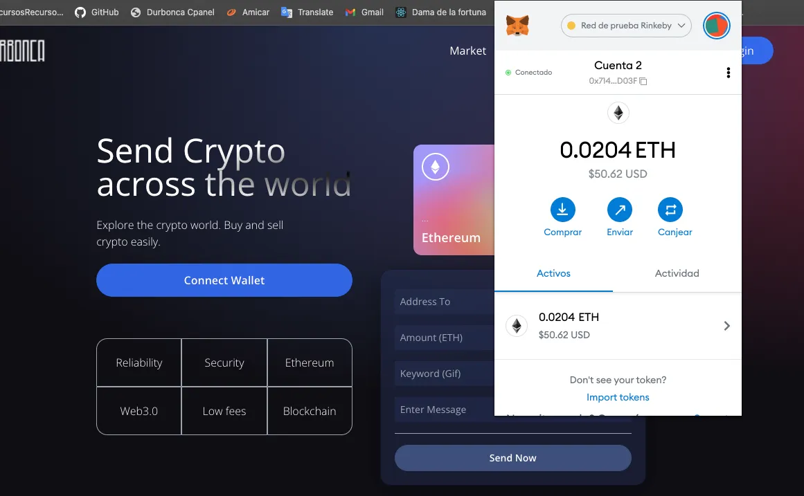 Transferencia Ethereum